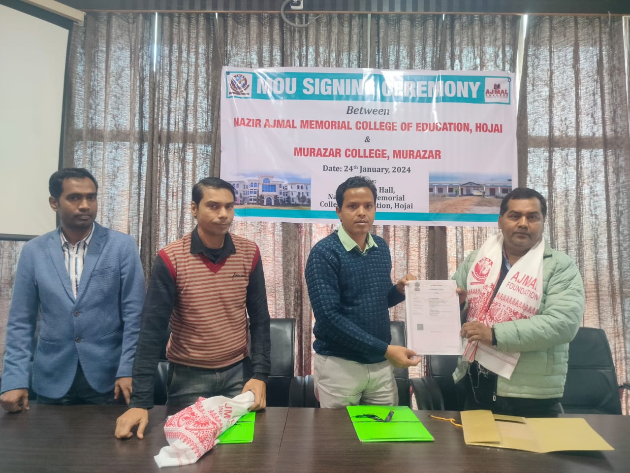 MOU WITH NAZIR AJMAL MEMORIAL COLLEGE OF EDUCATION, HOJAI