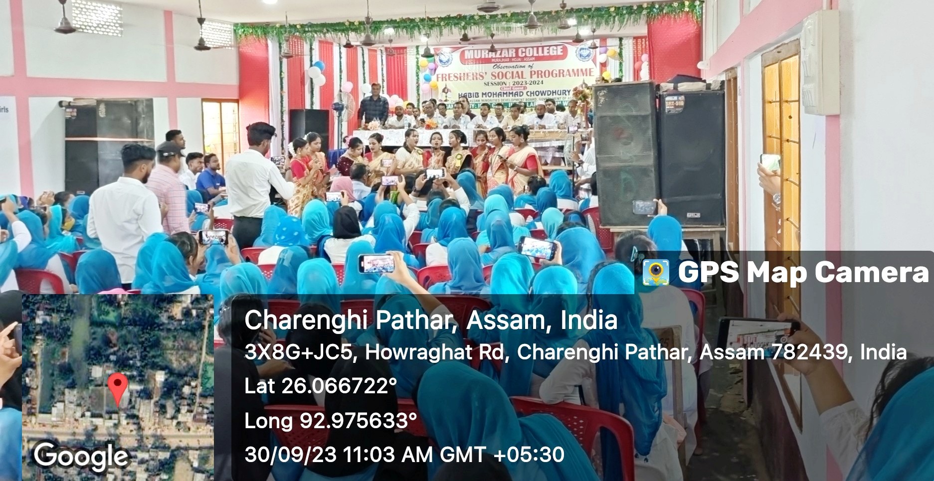 A Chorus song presented by students on Freshers Social Program on dated- 30.09.23